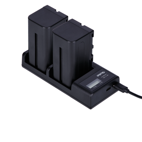 LadegerĂ€t | fĂŒr NP-F Akkus | Dual Charger