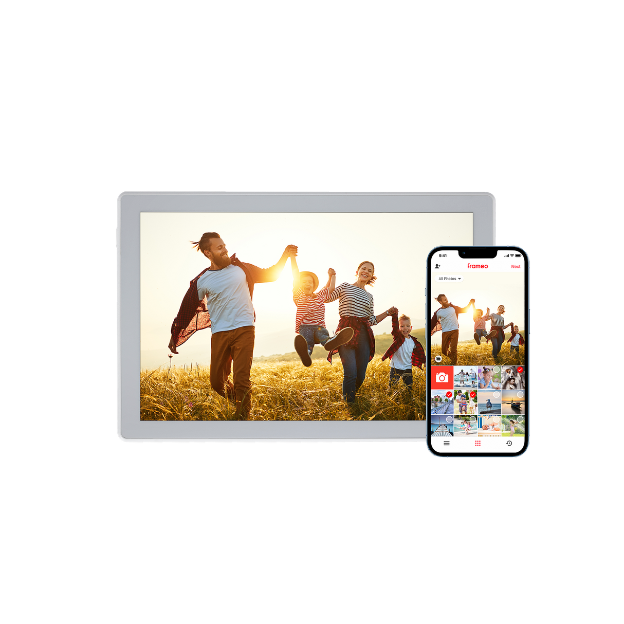 Smarter Bilderrahmen | 10" Diagonale | Wifi | Frameo App | Modell 106 Portable