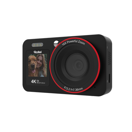 B-Ware Compactline Dual Screen | 64 MP Digitalkamera mit 4K