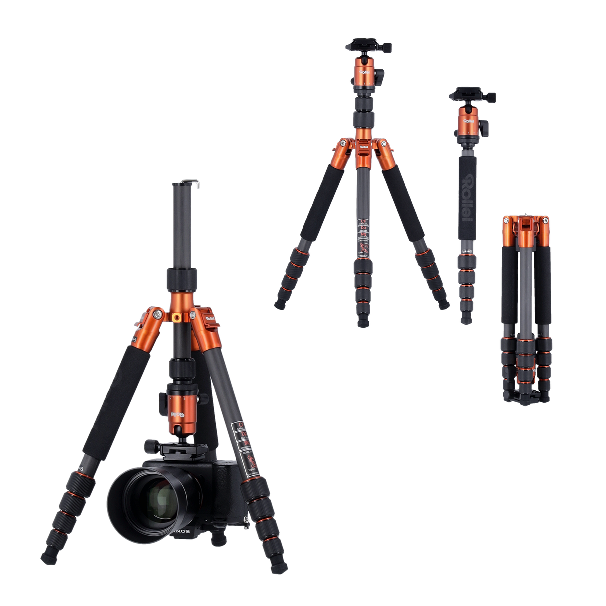 B-Ware: Compact Traveler No. 1 - Carbon Stativ - Orange