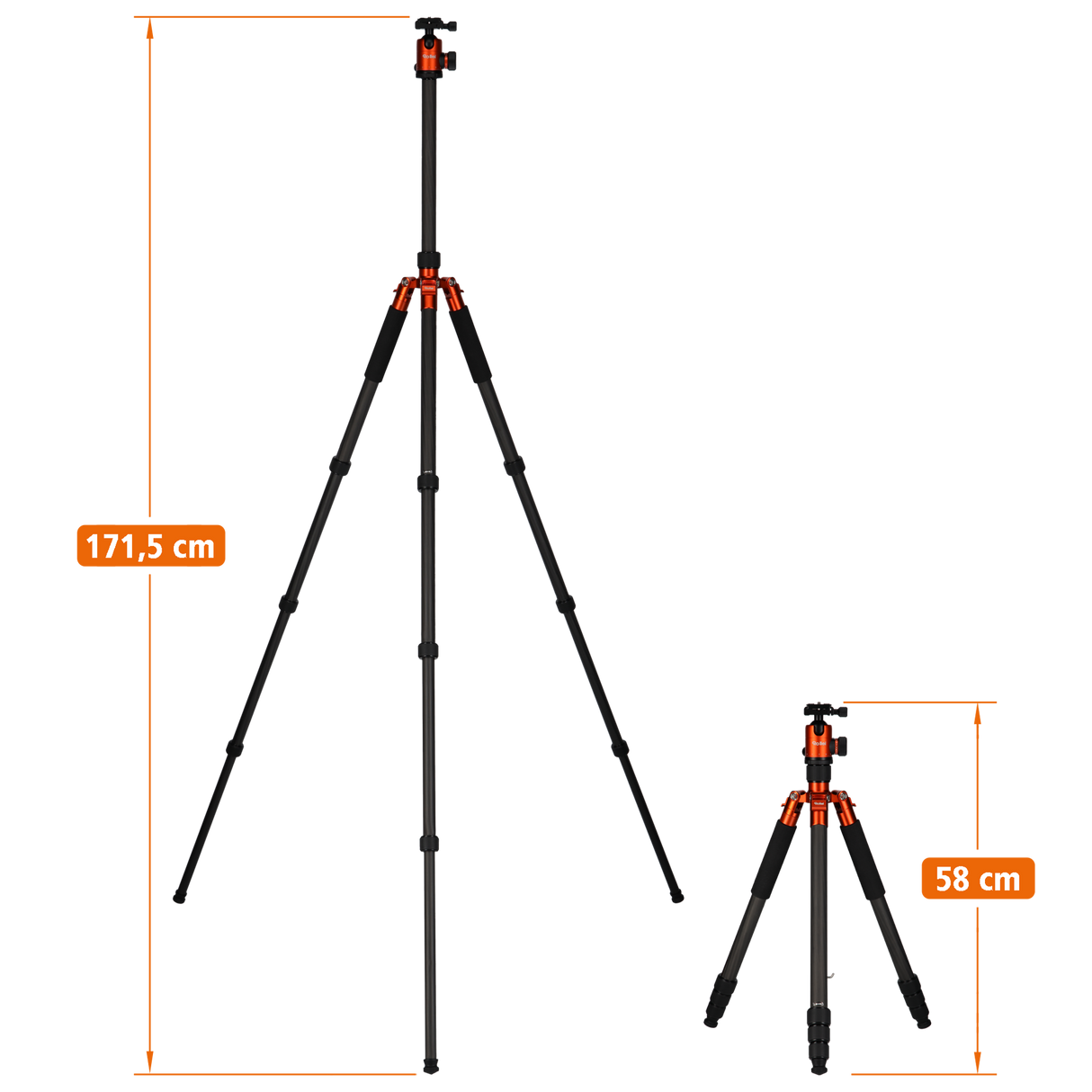 B-Ware: C6i Orange Edition - Carbon-Stativ - Limited Edition