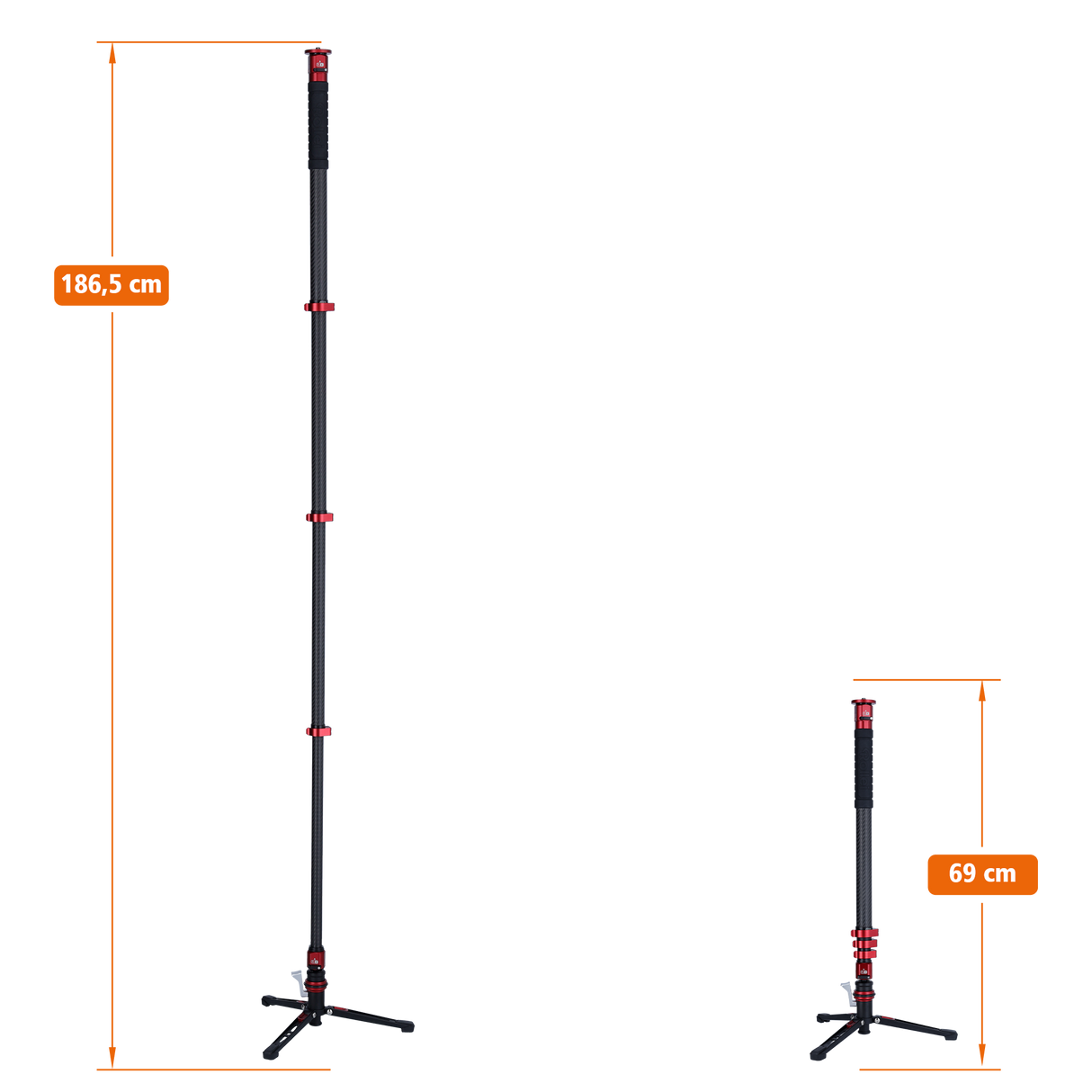 B-Ware Easy Traveler Monopod Carbon