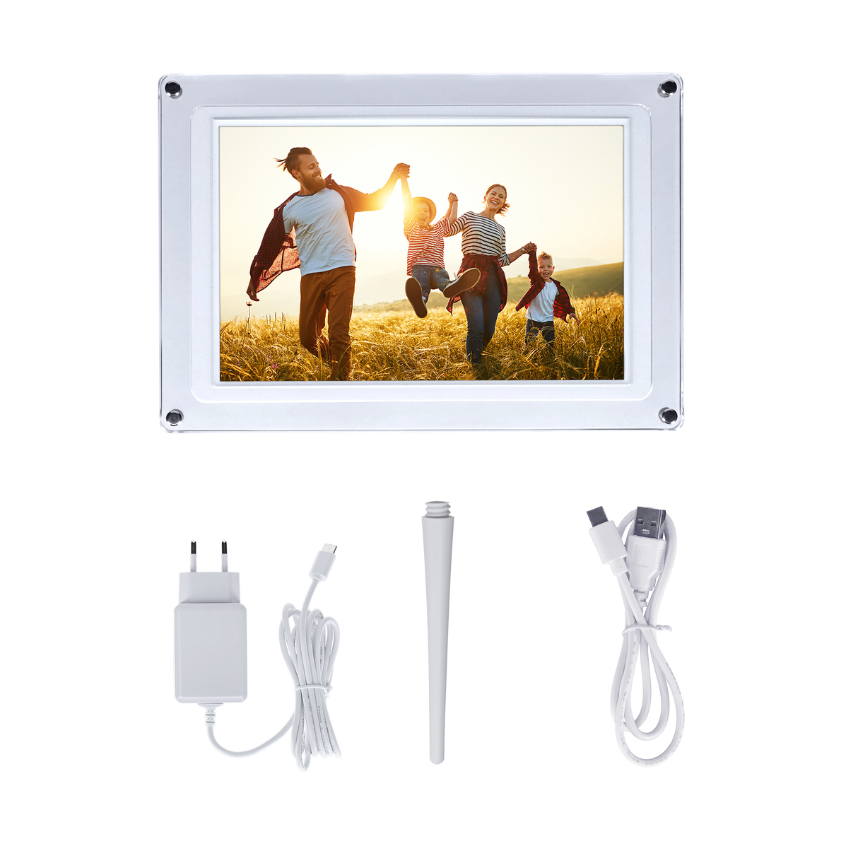 Smarter Bilderrahmen | 10,1" Diagonale | WiFi | Frameo App | Acryl | Modell 109